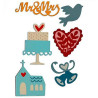 Fustella Sizzix Thinlits Wedding Set