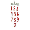 Fustella Sizzix Thinlits Brush Numbers