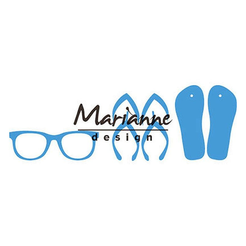 Fustella metallica Marianne Design Creatables Flip flops & sun glasses