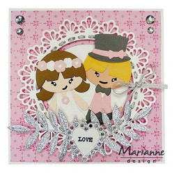 Fustella metallica Marianne Design Creatables Kim's Buddies girl set
