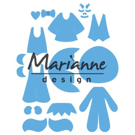 Fustella metallica Marianne Design Creatables Kim's Buddies
