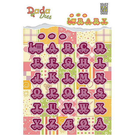 Fustella metallica Nellie's Choice Alphabet train Letters