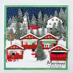 Fustella metallica Marianne Design Collectables Village Decoration Set 5