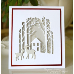 Fustella metallica PoppyStamps Playful Fawns
