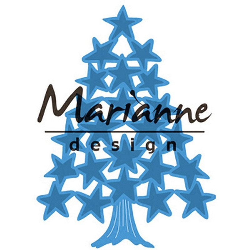 Fustella metallica Marianne Design Creatables Tiny's Christmas tree with stars