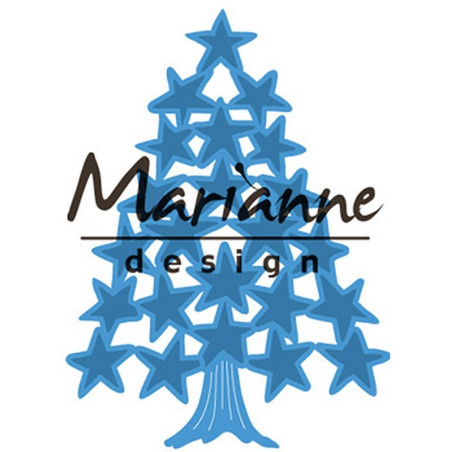 Fustella metallica Marianne Design Creatables Tiny's Christmas tree with stars
