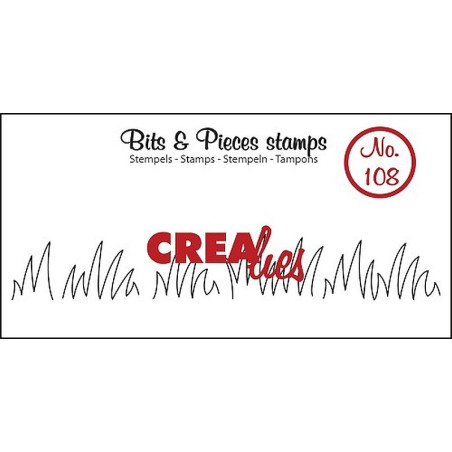 Fustella timbro Crealies Bits & Pieces Grass Edge medium