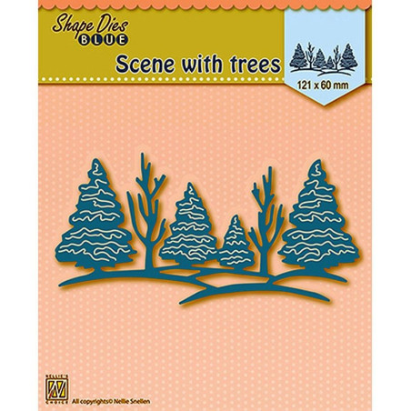 Fustella metallica Nellie's Choice Scene with trees