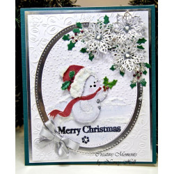 Fustella metallica Sweet Holly Snowman