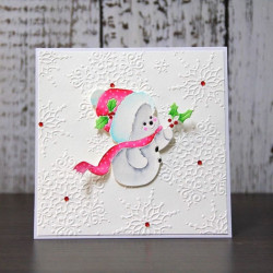 Fustella metallica Sweet Holly Snowman
