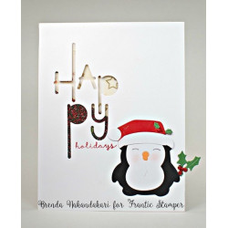 Fustella metallica Sweet Holly Penguin