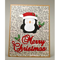 Fustella metallica Sweet Holly Penguin