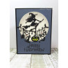 Fustella metallica Strega con scopa Halloween