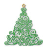 Fustella metallica Swirly Christmas Tree