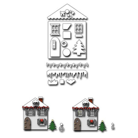 Fustella metallica Christmas House