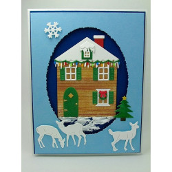 Fustella metallica Christmas House