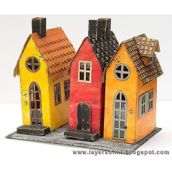 Fustella Sizzix BIGz XL Tim Holtz Village Brownstone
