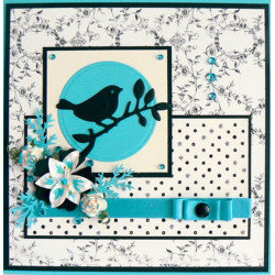 Fustella metallica Marianne Design Creatables Bird on branch
