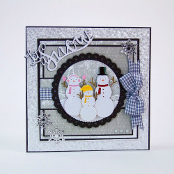 Fustella metallica Tonic Studios Rococo Snowman Family