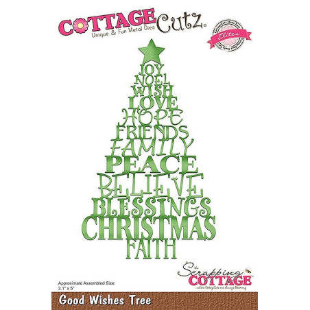 Fustella metallica Cottage Cutz Good Wishes Tree (Elites)